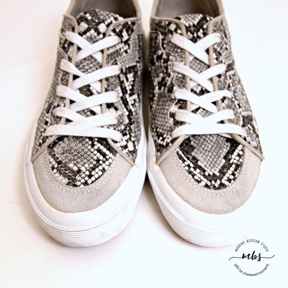 Zara Snakeskin Lace Up Sneakers - Picture 10 of 13